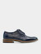 Leder Herren Freizeitschuhe Blau