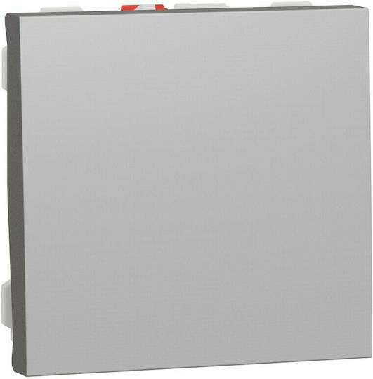 Schneider Electric New Unica Μπουτόν Κλιμακοστασίου χωρίς Πλαίσιο σε Γκρι Χρώμα NU320630