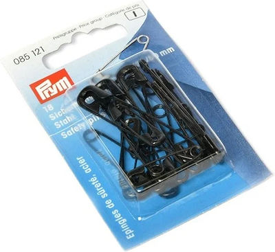 Prym Pins Stainless Steel Black (27/38/50mm) 18pcs 085121