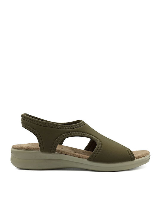 Emanuele Leder Flache Damen Sandalen Anatomisch...