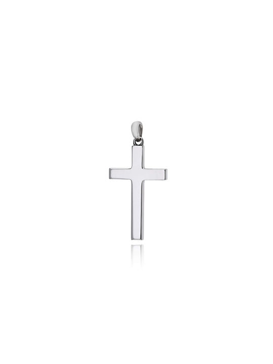 Skaras Jewels Men's White Gold Cross 14K