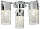 Rabalux Niagara Ceiling Mount Light Bathroom 33.5cm Silver with Socket E14 with Crystals