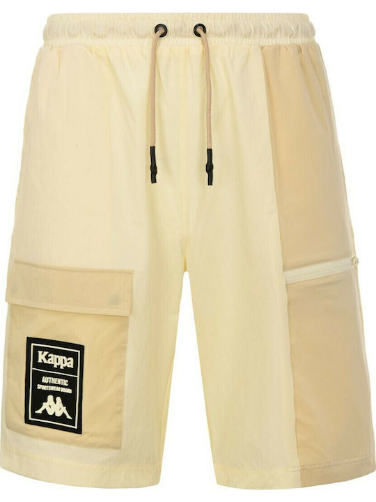 Kappa Authentic Αθλητική Ανδρική Βερμούδα Μπεζ