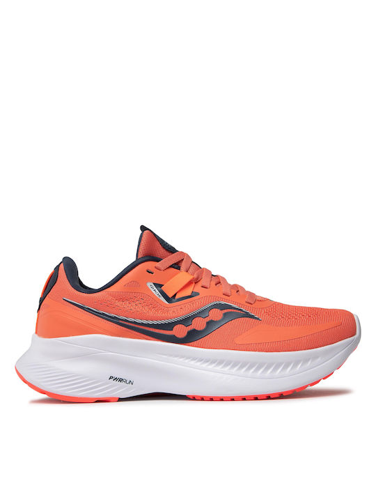 Saucony Guide 15 Γυναικεία Αθλητικά Παπούτσια Running Πορτοκαλί