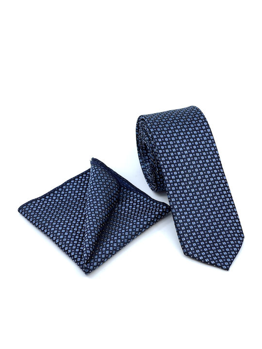 Legend Accessories Set de Cravată pentru Bărbați Sintetic Tipărit în Culorea Albastru
