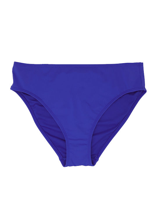 Blu4u Bikini Slip Ψηλόμεσο Μπλε