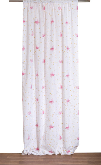 Viopros Детска завеса Марион с пампуси White 661771 140x270cm