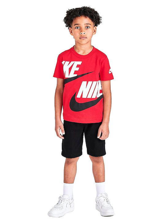 Nike Παιδικό Σετ με Σορτς Καλοκαιρινό για Αγόρι 2τμχ Κόκκινο