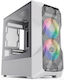 CoolerMaster TD300 MESH Gaming Mini Tower Computer Case with Window Panel and RGB Lighting White