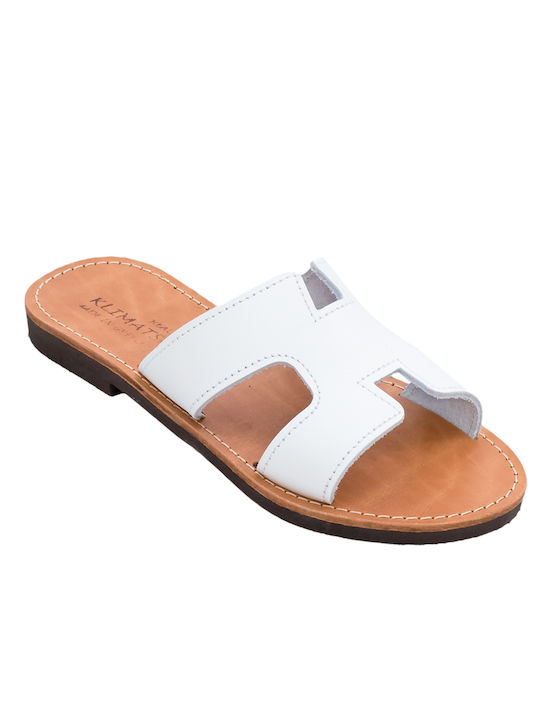 Women's sandals Climatsakis fasa with openings white 037