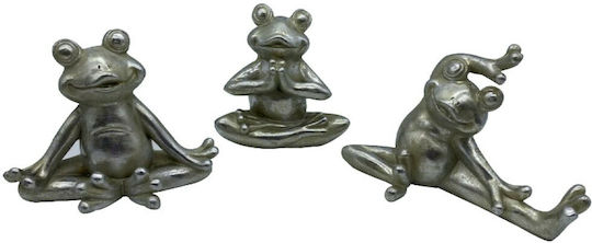 InTheBox Комплект Декоративни Жаби от Полирезин Froggies в Silver 3бр