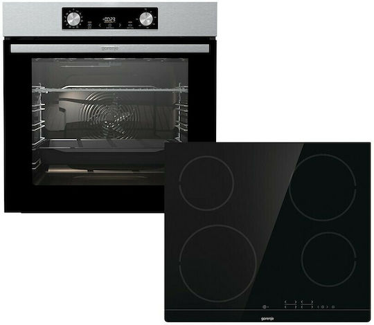 Gorenje BO6737E02X + ECT41SC Φούρνος άνω Πάγκου 77lt με Κεραμικές ...
