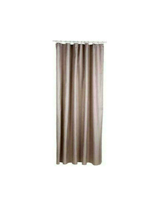 Atmosphera Fabric Shower Curtain 180x200cm Taupe