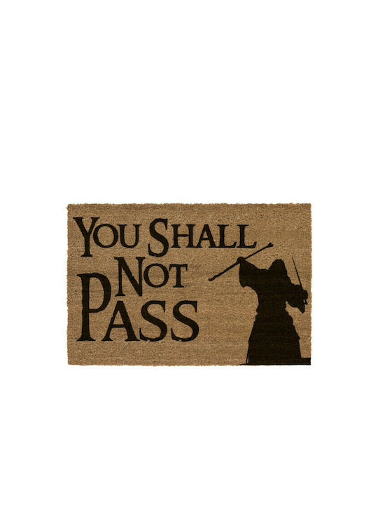 Sd Toys Covor de intrare din nuiele de cocos You Shall Not Pass Bej 60x40buc