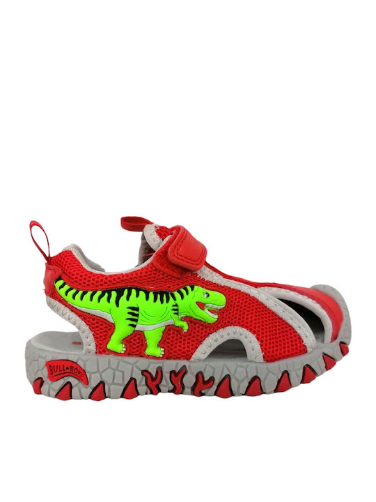 Shoe Sandals with Velcro & Lights Red