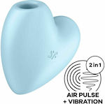 Satisfyer Cutie Heart Αναρροφητής Vagin cu Vibrații Stimulator de pulsuri de aer și vibrații Blue