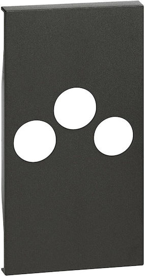 Legrand Living Now TV-Antenna Socket Front 3 Elements in Black Color KG26M2