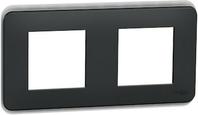 Schneider Electric Unica Pro Universal Switch Frame 2-Slots Black NU400454
