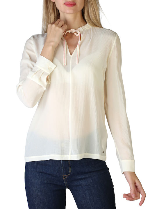 Tommy Hilfiger Women's Blouse Long Sleeve White