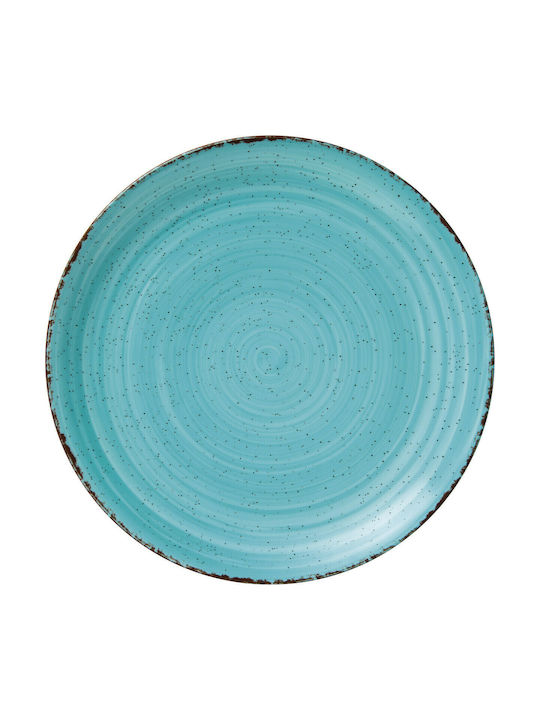 GTSA Tiffany Plate Shallow made of Porcelain Blue with Diameter 25cm