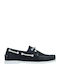 870 Men's Leather Boat Shoes Navy White