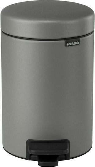 Brabantia New Icon Μεταλλικό Καλαθάκι Μπάνιου 3lt Concrete Grey