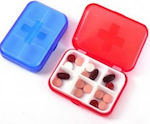 Pill Storage Box 6 Positions 4 Colors 8,8x6,5x2cm