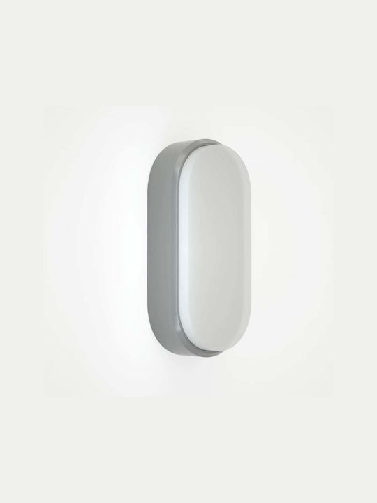 Inlight Echo Waterproof Wall-Mounted Outdoor Ceiling Light with Integrated LED Gray
