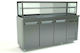 Inoxcon Maintenance Showcase Floor with 2 Levels 150x70x145cm