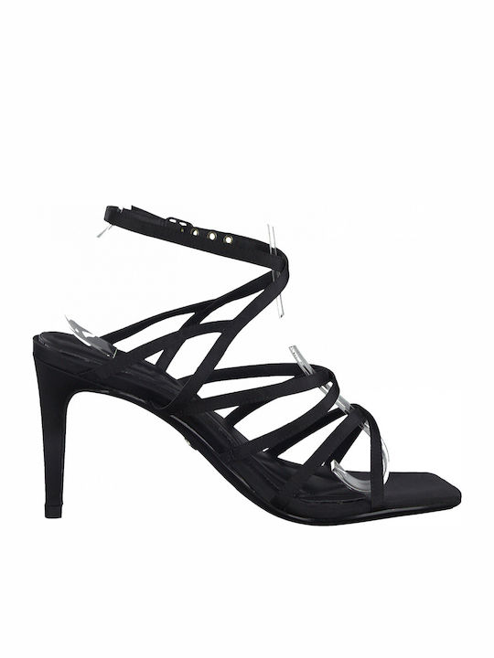 Tamaris Stoff Sandalen Schwarz