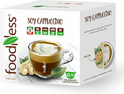 foodNess Soy Cappuccino Capsule Compatible with Dolce Gusto Machines 10pcs