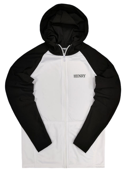Ζακέτα με Κουκούλα White / Black