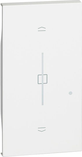 Legrand Living Now Μετώπη Διακόπτη Ρολών σε Λευκό Χρώμα KW43M2