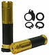 Xinli Grips with Handlebar Counterweights Xl 642 with Grip in Gold color