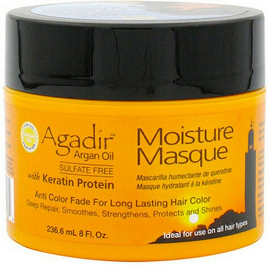 Agadir Mască De Păr Cu Ulei De Argan Și Proteină De Keratină Pentru Hidratare Cu Ulei De Argan Și Keratină 236ml
