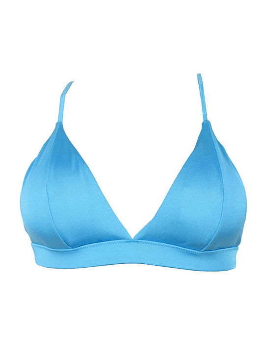 Rock Club Triangle Bikini Top Light Blue