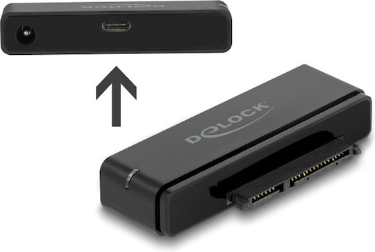 DeLock 64188 Αντάπτορας USB-C σε SATA 22-pin Μαύρο