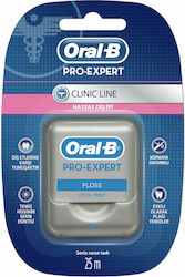 Oral-B Pro Expert Clinic Line Floss Захаросан Зъбно конци с вкус Хладна мента 25м 1бр