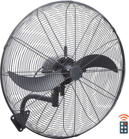 Telemax Telemax FW-75/ER2 Επαγγελματικός Ανεμιστήρας Επιτοίχιος 220W Διαμέτρου 76cm με Τηλεχειριστήριο