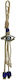 Inart Hanging Lucky Charm Burner Blue/Beige made of Fabric 37cm 1pcs