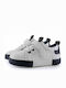 Lazaro Kids Sneakers with Scratch White