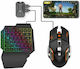 4 in 1 Mobile Game Combo Pack Wireless Gaming KeyPad with Illuminated keys & Mouse (US English)
