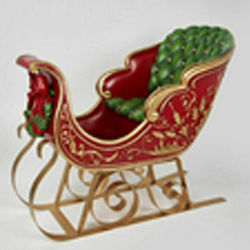 Iliadis Christmas Plastic Sleigh Figure Red 57x46x30cm