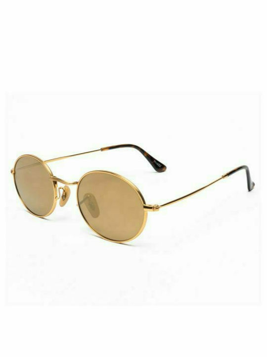 Mohiti 17032 Women's Sunglasses with Gold Metal Frame and Gold Polarized Lens