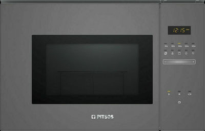 Pitsos Built-in Microwave Oven with Grill 25lt Gray