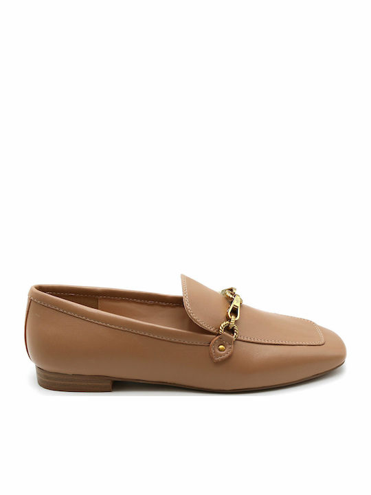 Guess Marta Δερμάτινα Γυναικεία Loafers Sand
