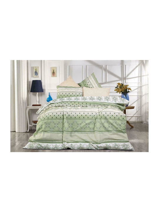 Dimcol Pătură Extra-dublu 220x240buc Καλλιπάτειρα 334 L.Green / Olive