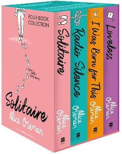 Alice Oseman Four-Book Collection Box Set, Solitaire, Radio Silence, I Was Born For This, Loveless Set Cutie