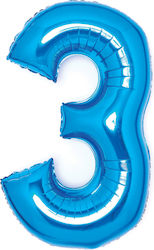 Μπαλόνι Foil Αριθμός No.3 Foli Μπλε 66εκ.