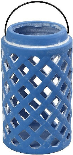 Espiel Felinar Ceramică De masă Albastru 12.5x12.5x20.5buc 1buc Espiel Felinar Ceramică De masă Albastru 12.5x12.5x20.5buc 1buc